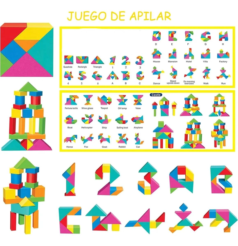 JUEGO DE 46 PIEZAS DE BLOQUES DE ESPUMA EVA PARA NIÑOS - 7