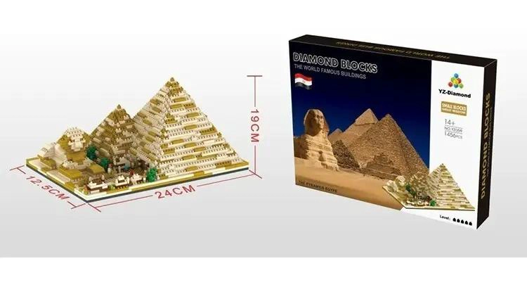 SET DE CONSTRUCCION 3D PIRAMIDES DE EGIPTO CON 1456 PIEZAS - 8