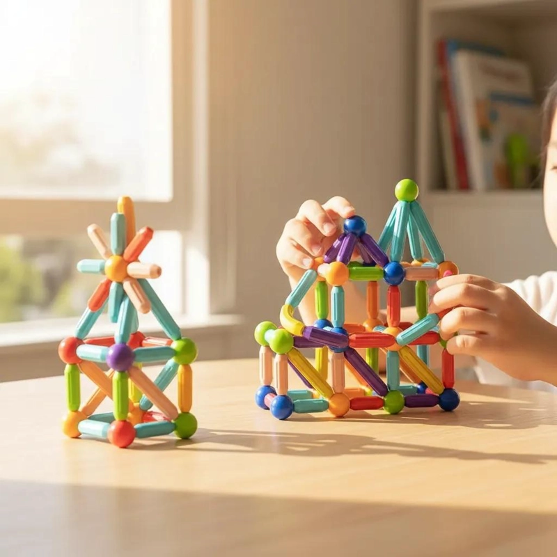 BLOQUES MAGNE TICOS DE CONSTRUCCION 64 PIEZAS PARA JUGAR - 5