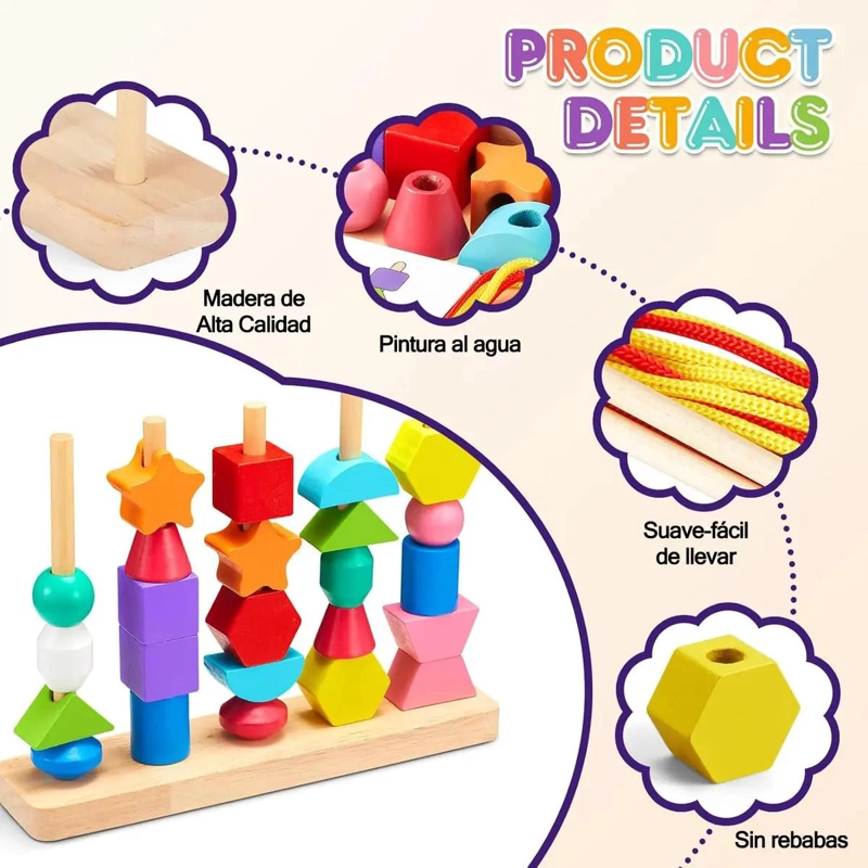 JUGUETE DE BLOQUES COLORIDOS PARA NIÑOS CON 25 PIEZAS - 5
