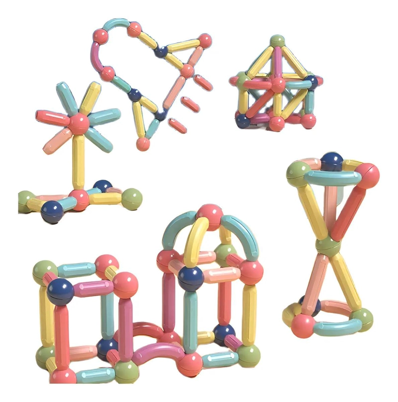 JUGUETE DIDACTICO MAGNE TICO 97 BLOQUES PARA NIÑOS - 1