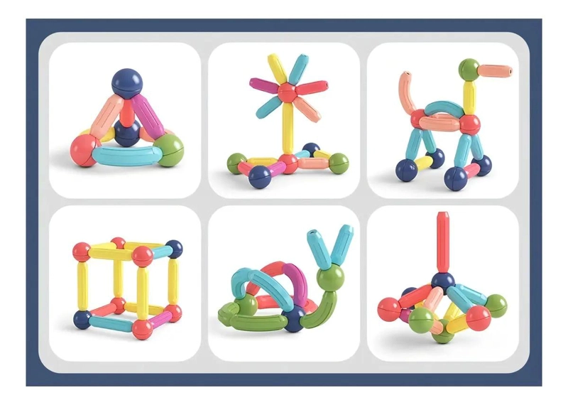 JUGUETE DIDACTICO MAGNE TICO 97 BLOQUES PARA NIÑOS - 7
