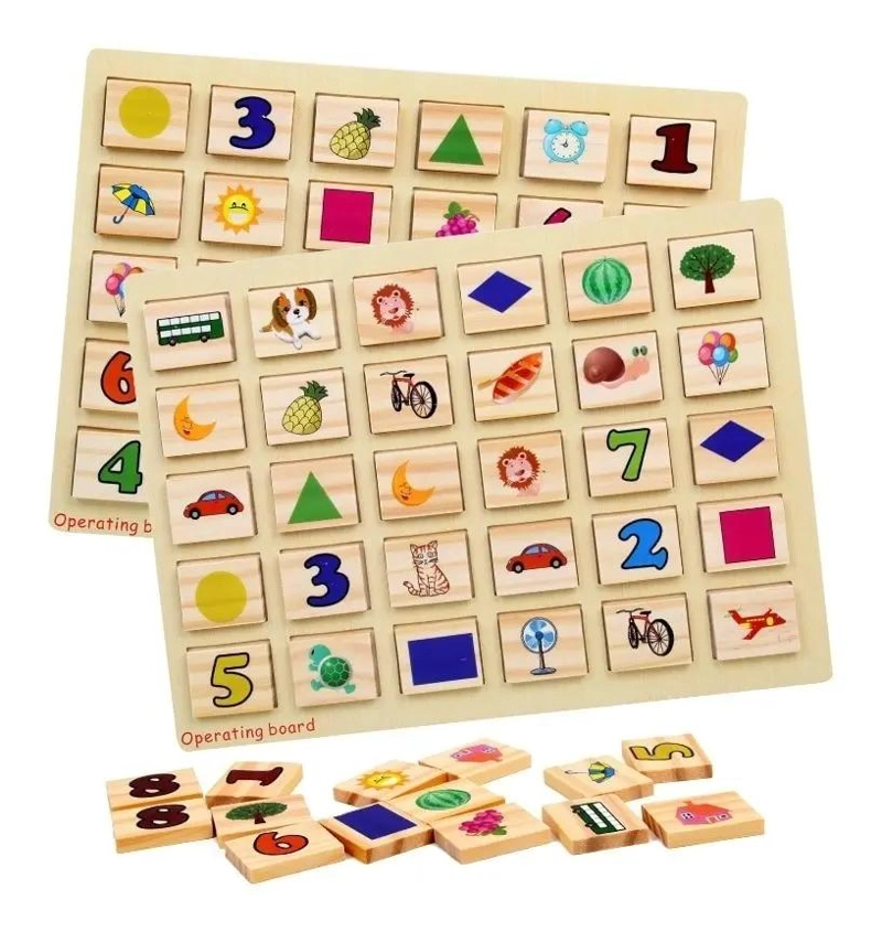 JUEGO DE MEMORIA DIDACTICO DE MADERA PARA NIÑOS Y ADULTOS - 3