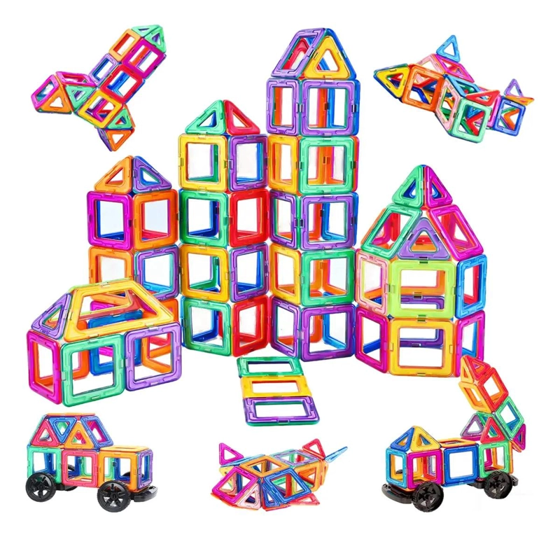 JUEGO DE BLOQUES MAGNE TICOS 46 PIEZAS PARA NIÑOS - 1