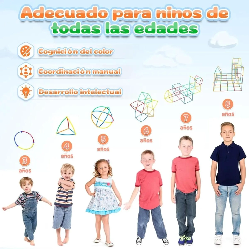 JUEGO DE CONSTRUCCION DE 1000 PIEZAS PARA NIÑOS - 3