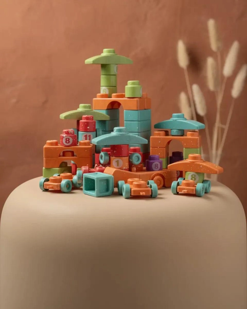 BLOQUES DE CONSTRUCCION 88 PIEZAS EN COLORES PASTEL - 8