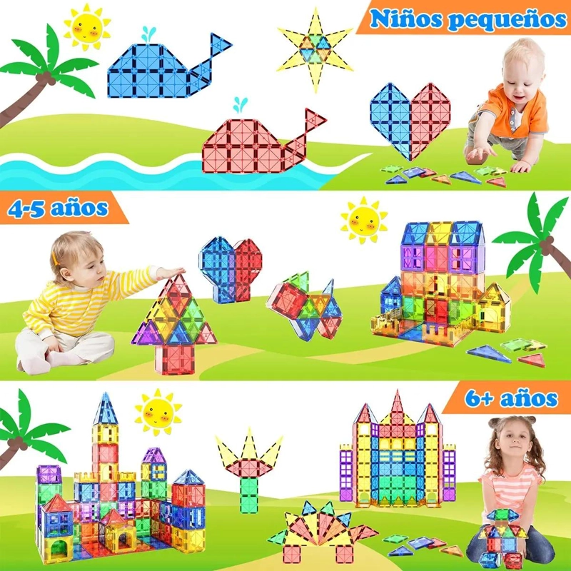 JUGUETE DE BLOQUES MAGNE TICOS PARA CONSTRUCCION CREATIVA - 2
