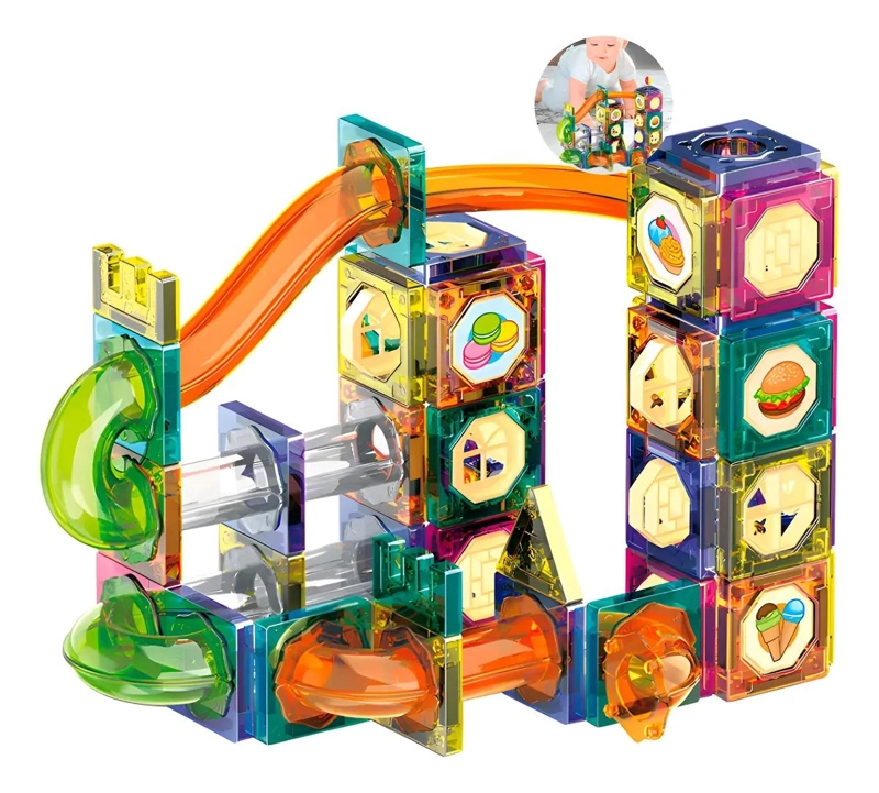 BLOQUES MAGNE TICOS DE CONSTRUCCION PARA NIÑOS 94 PIEZAS - 1