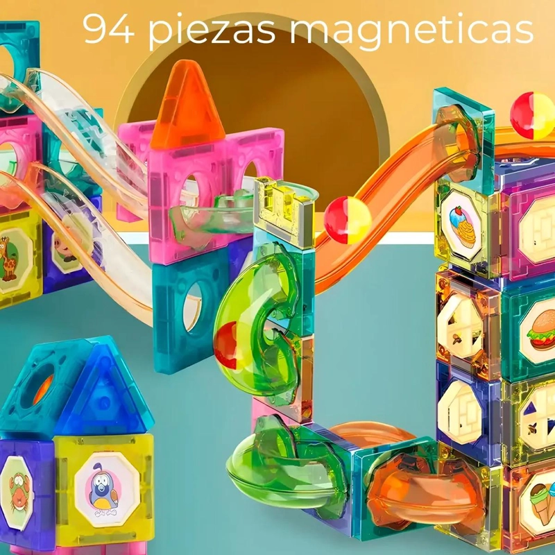 BLOQUES MAGNE TICOS DE CONSTRUCCION PARA NIÑOS 94 PIEZAS - 7