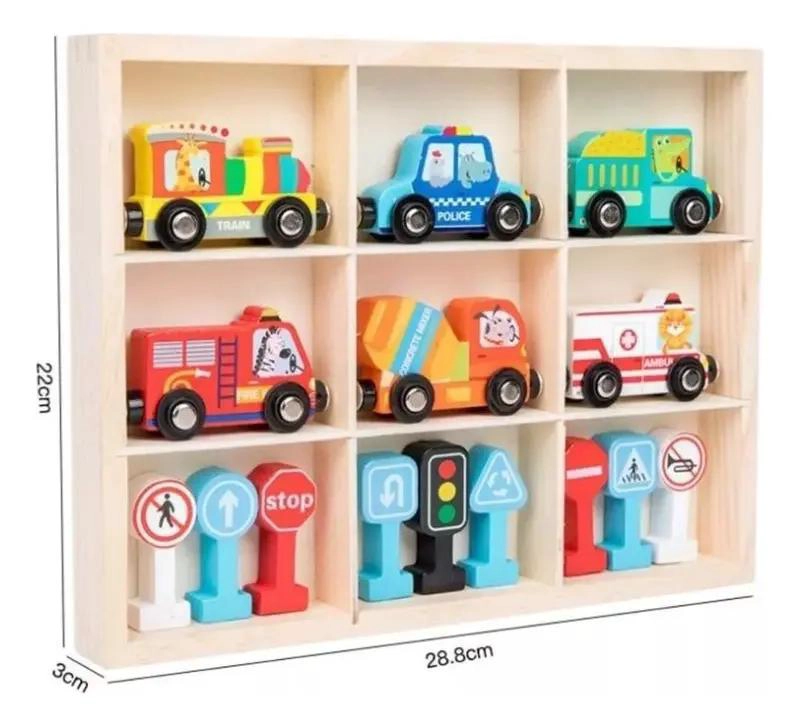 JUEGO EDUCATIVO DE TREN MAGNE TICO Y SEÑALES DE TRANSITO - 2