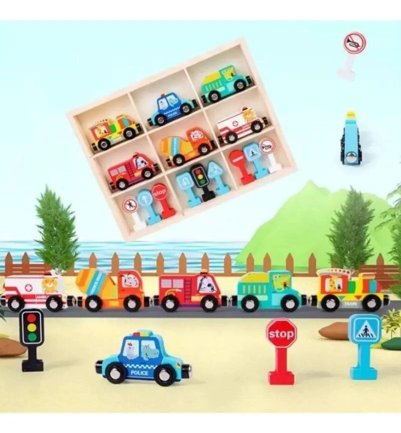 JUEGO EDUCATIVO DE TREN MAGNE TICO Y SEÑALES DE TRANSITO - 4