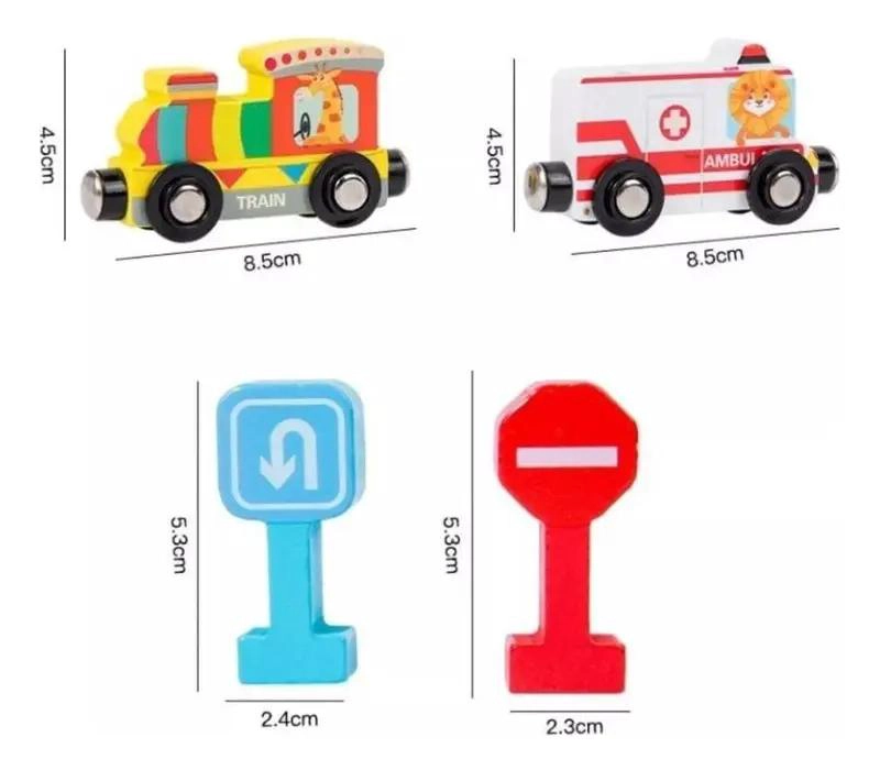 JUEGO EDUCATIVO DE TREN MAGNE TICO Y SEÑALES DE TRANSITO - 5