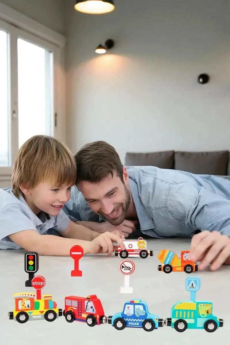 JUEGO EDUCATIVO DE TREN MAGNE TICO Y SEÑALES DE TRANSITO - 9