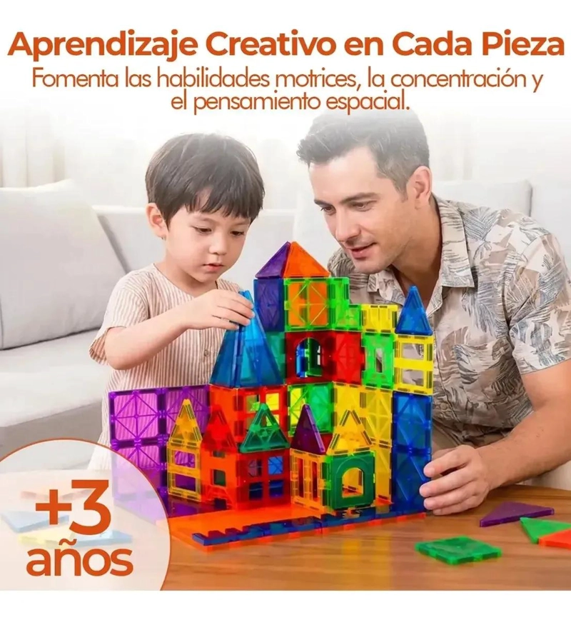 BLOQUES MAGNE TICOS 3D JUEGO DE CONSTRUCCION 60 PIEZAS - 1