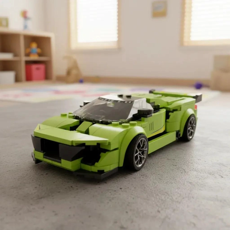 AUTO DE CARRERAS ARMABLE CON 347 PIEZAS PARA CONSTRUCCION - 5