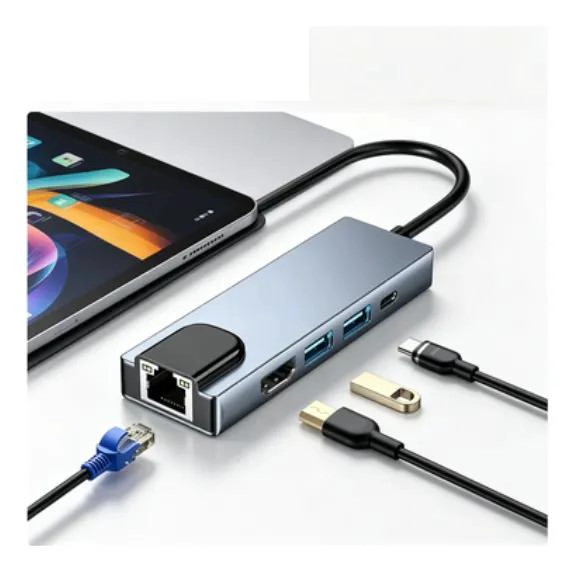 ADAPTADOR USB TIPO C 5 EN 1 CON HDMI Y PUERTOS USB - 3
