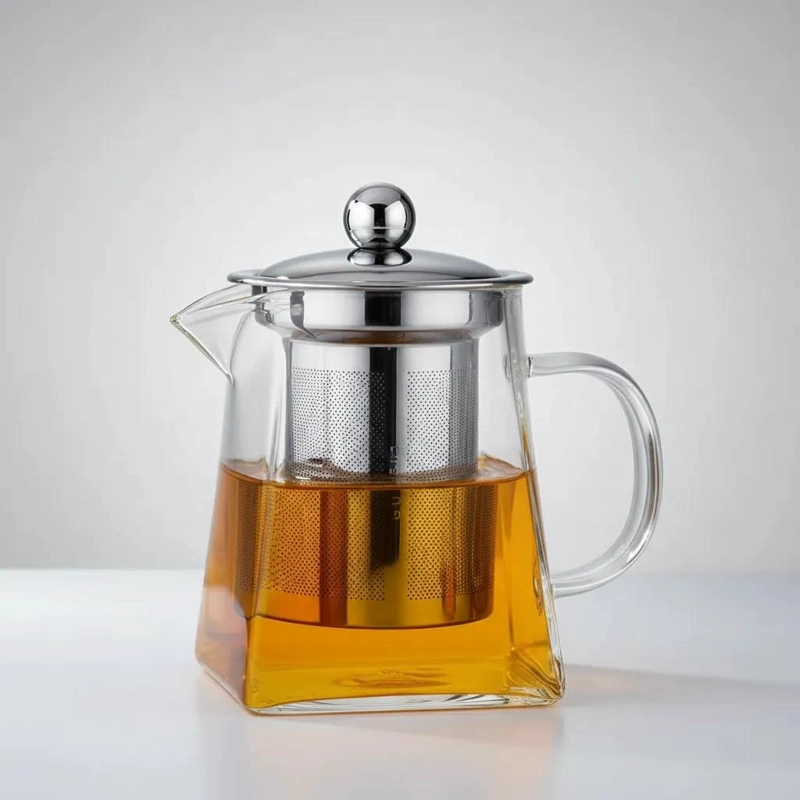 TETERA DE VIDRIO RESISTENTE AL FUEGO CON INFUSOR DE ACERO 550 ML - 5