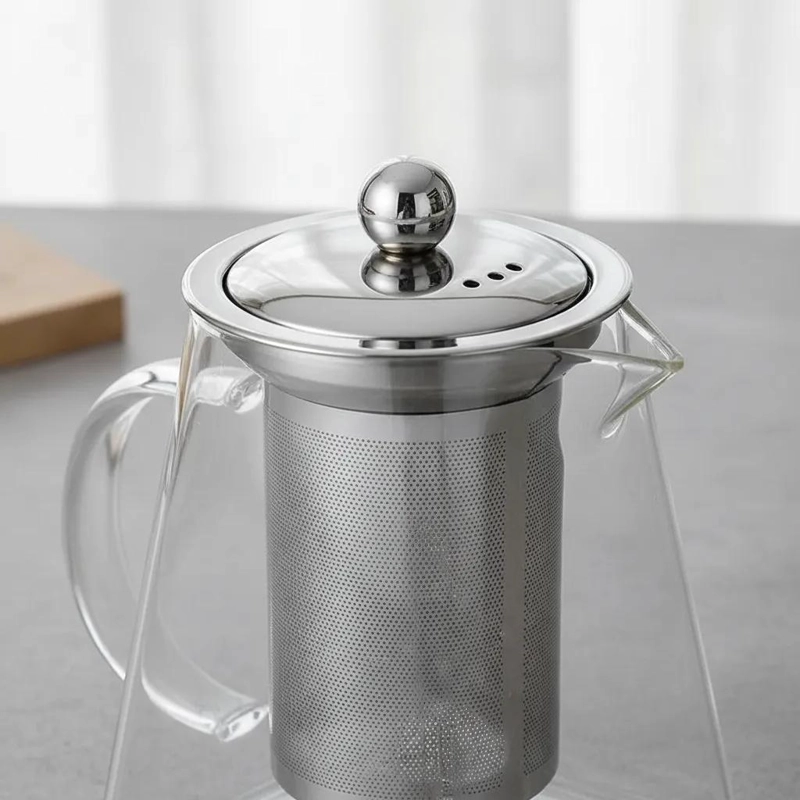 JARRA INFUSORA DE TE  DE BOROSILICATO Y ACERO 750ML - 4