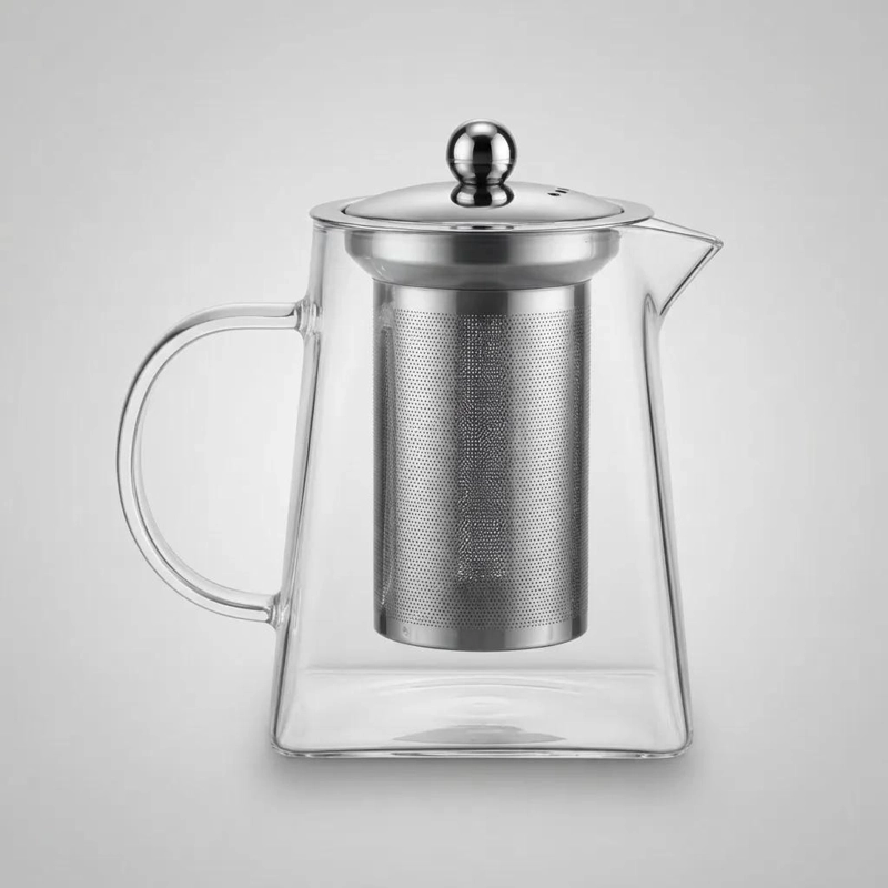 JARRA INFUSORA DE TE  DE BOROSILICATO Y ACERO 750ML - 5