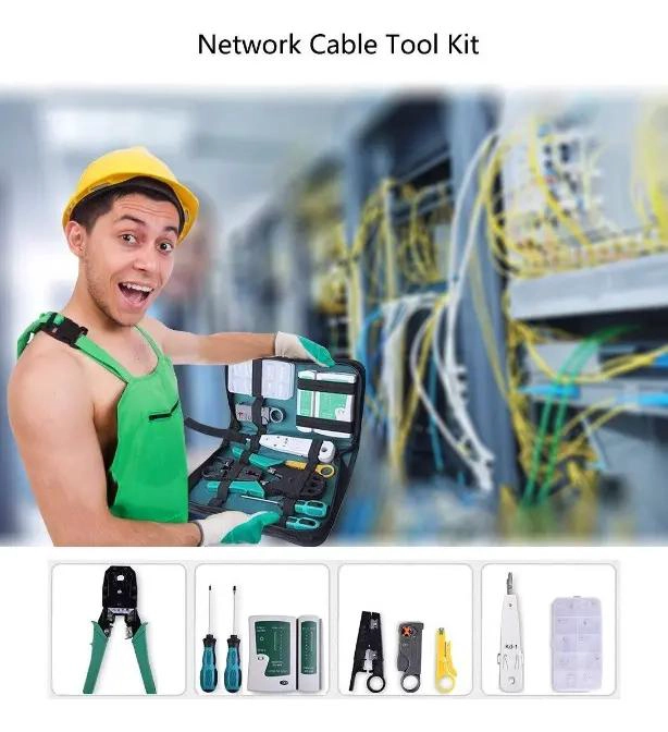 KIT DE HERRAMIENTAS PARA CABLEADO DE REDES UTP LAN - 2