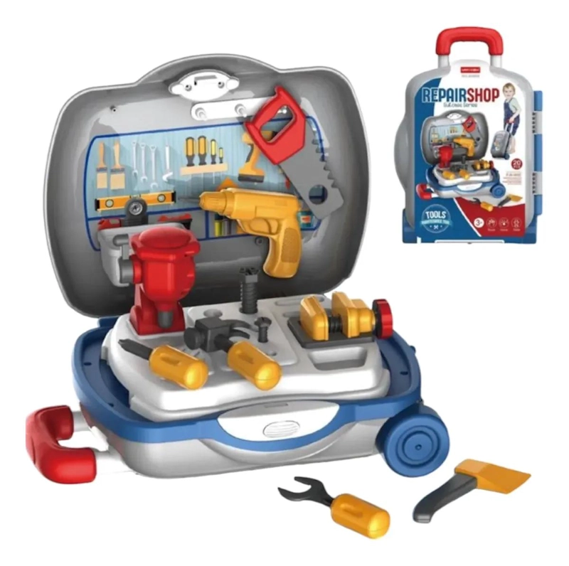 SET DE HERRAMIENTAS JUGUETE MALETA TALLER PORTATIL PARA NIÑOS - 1