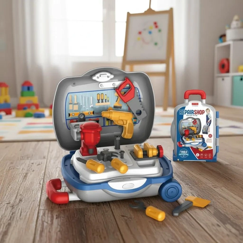 SET DE HERRAMIENTAS JUGUETE MALETA TALLER PORTATIL PARA NIÑOS - 2