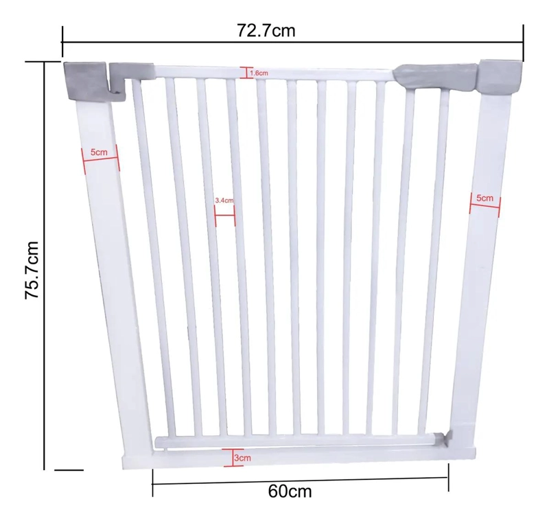 REJA DE SEGURIDAD AJUSTABLE PARA BEBE S Y MASCOTAS EN ACERO INOXIDABLE - 6
