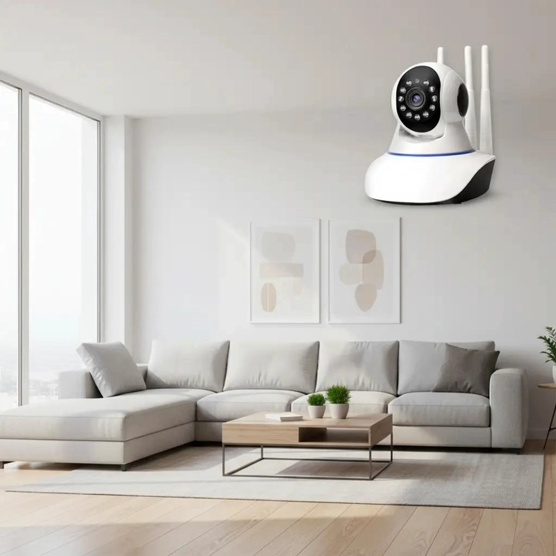 CAMARA DE SEGURIDAD IP 360 INFRARROJA CON SENSOR Y ANTENAS - 8