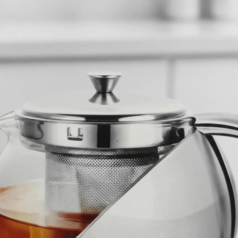 TETERA DE VIDRIO CON INFUSOR DE ACERO INOXIDABLE 900ML - 2
