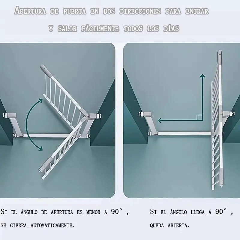 PUERTA DE SEGURIDAD AJUSTABLE PARA BEBE S Y MASCOTAS - 3