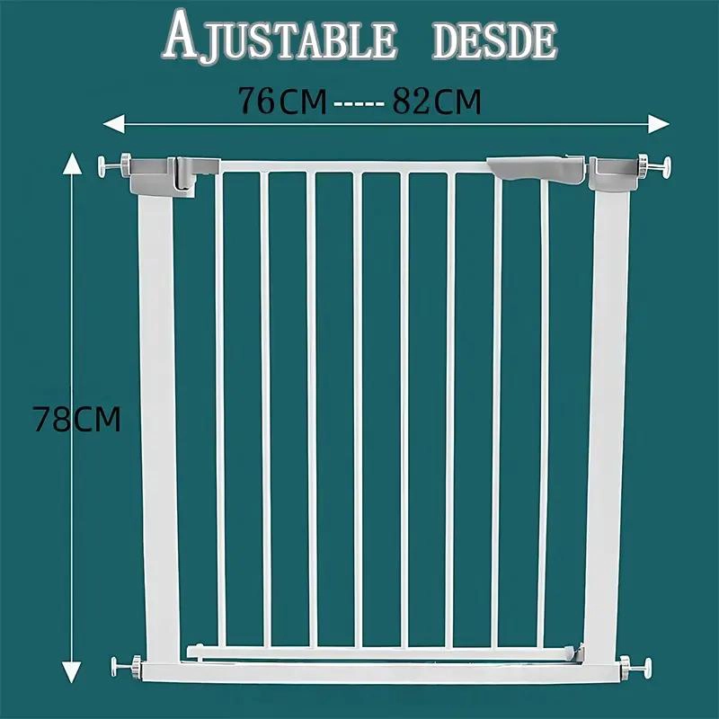PUERTA DE SEGURIDAD AJUSTABLE PARA BEBE S Y MASCOTAS - 6