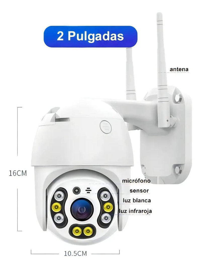 CAMARA DE SEGURIDAD INALAMBRICA PARA VIGILANCIA INTERIOR Y EXTERIOR - 6