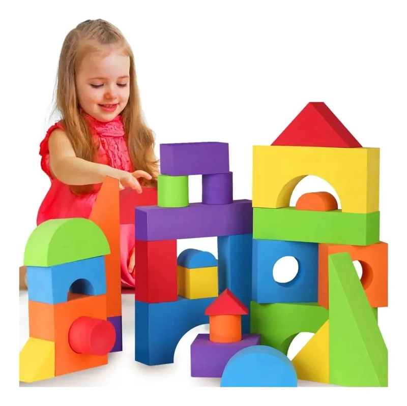 BLOQUES DE ESPUMA DE CONSTRUCCION PARA NIÑOS 46 PIEZAS - 1