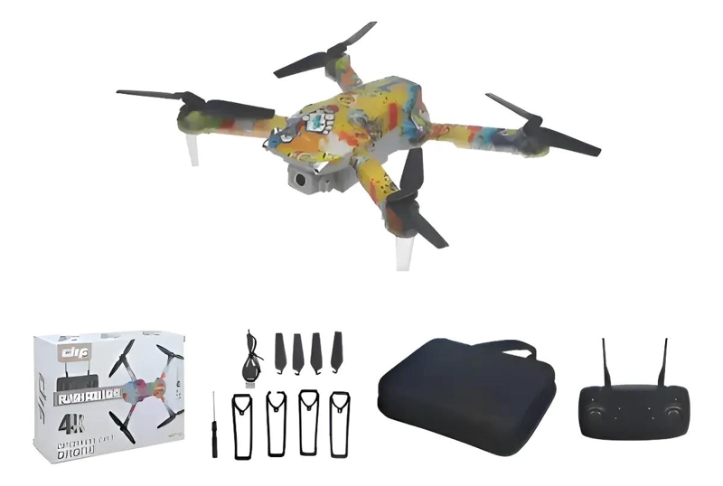 MINI DRONE 4K CON CAMARA MULTICOLOR Y CONTROL REMOTO - 1