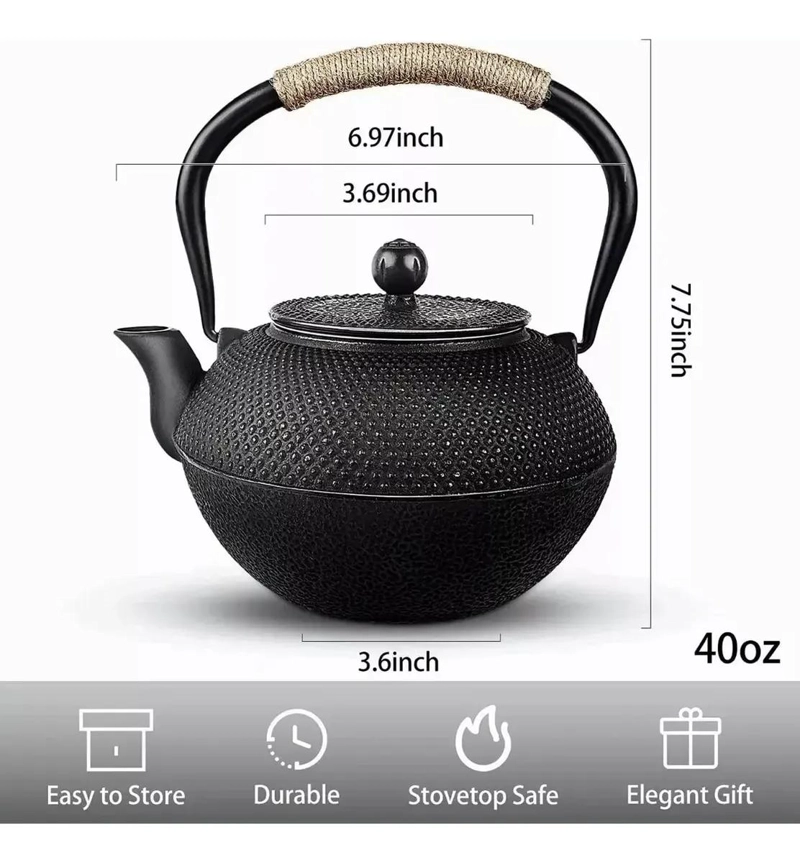 TETERA DE HIERRO FUNDIDO CON INFUSOR DE ACERO INOXIDABLE - 7