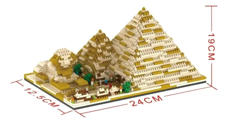 SET DE CONSTRUCCION 3D PIRAMIDES DE EGIPTO 1456 PIEZAS - 7
