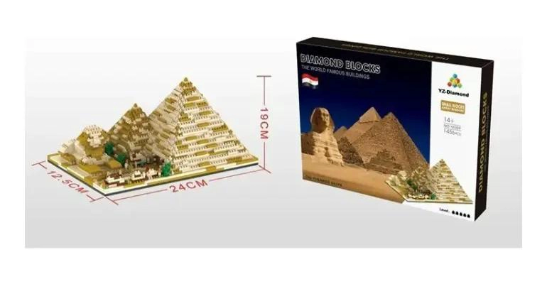SET DE CONSTRUCCION 3D PIRAMIDES DE EGIPTO 1456 PIEZAS - 9