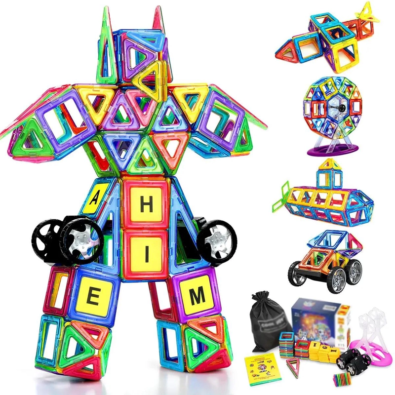 SET DE BLOQUES MAGNE TICOS DE 46 PIEZAS PARA NIÑOS - 1