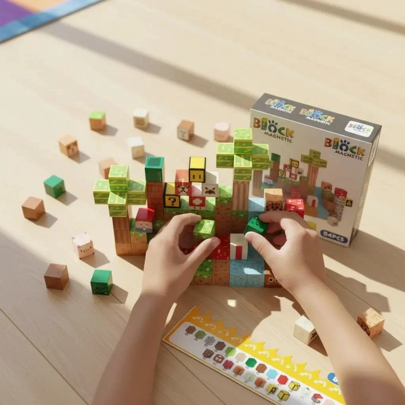 BLOQUES MAGNE TICOS DE CONSTRUCCION 84 PIEZAS PARA NIÑOS - 2
