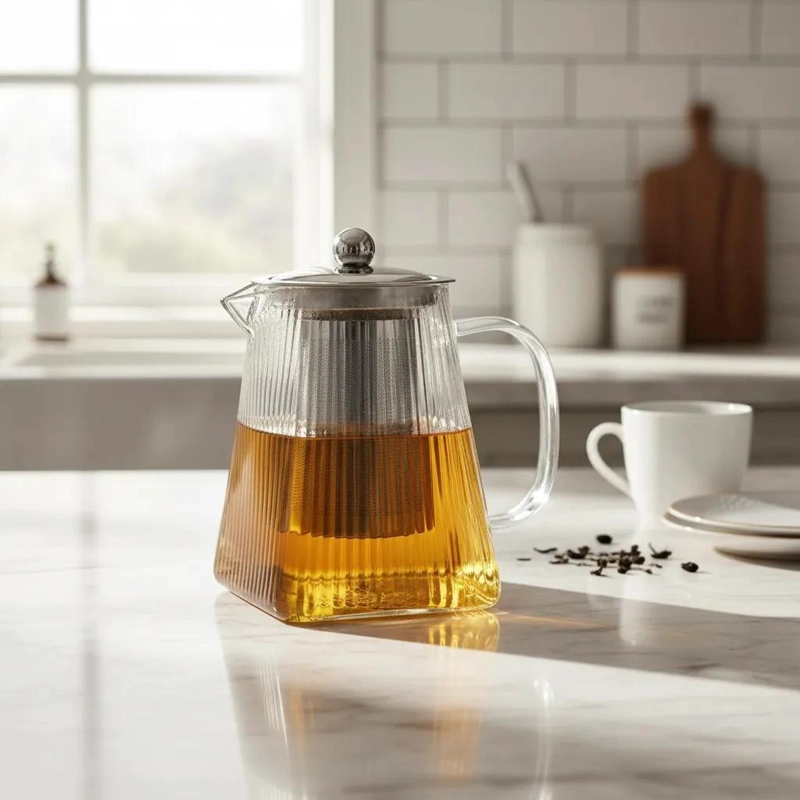 TETERA INFUSORA CUADRADA TEXTURADA DE 950 ML PARA TE - 2