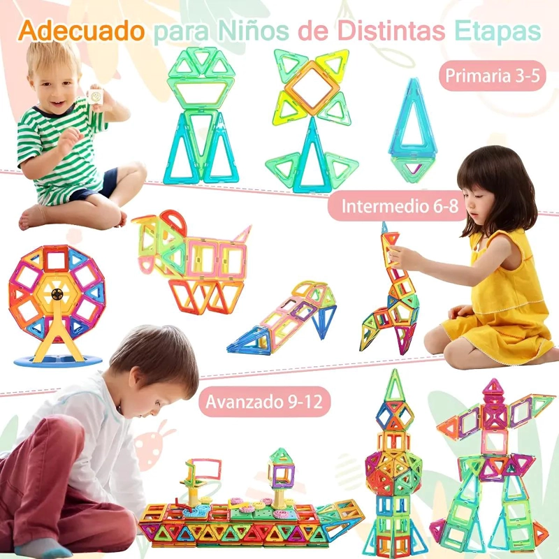 JUEGO DE CONSTRUCCION MAGNE TICO 46 PIEZAS PARA NIÑOS - 5