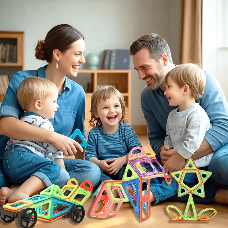 JUEGO DE CONSTRUCCION MAGNE TICO 46 PIEZAS PARA NIÑOS - 7