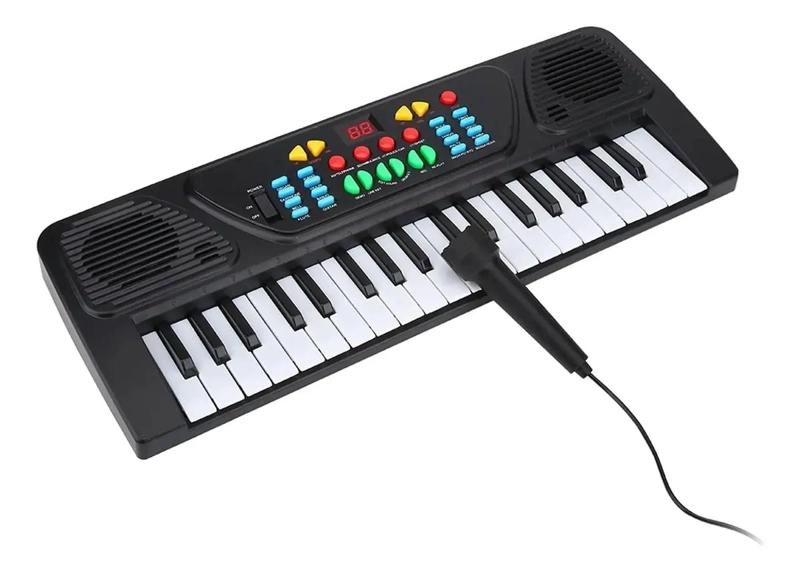 PIANO INFANTIL ELECTRONICO PORTATIL CON LUCES Y MICROFONO - 4