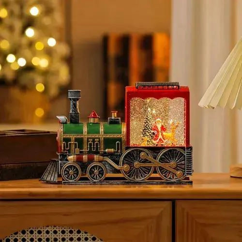 LAMPARA FAROL DE NAVIDAD ILUMINADO Y MUSICAL - 3