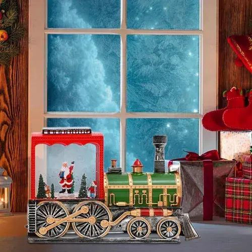 LAMPARA FAROL DE NAVIDAD ILUMINADO Y MUSICAL - 5