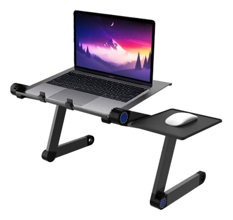 MESA PLEGABLE PARA NOTEBOOK CON VENTILADOR USB Y AJUSTES - 1