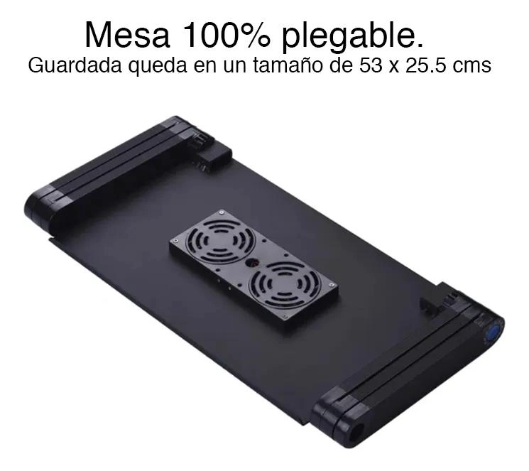 MESA PLEGABLE PARA NOTEBOOK CON VENTILADOR USB Y AJUSTES - 7