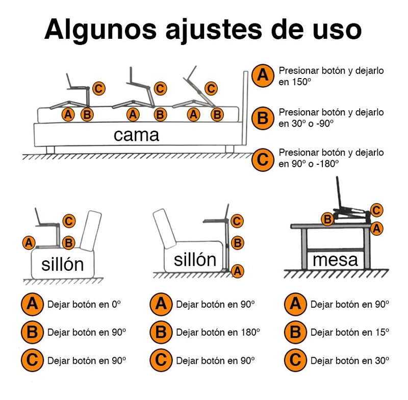 MESA PLEGABLE PARA NOTEBOOK CON VENTILADOR USB Y AJUSTES - 8