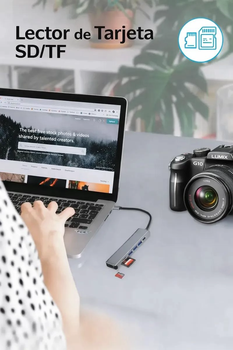 HUB USB TIPO C 7 EN 1 CON HDMI 4K Y CARGA RAPIDA - 3