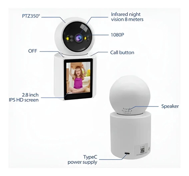 CAMARA DE SEGURIDAD WIFI CON VIDEOLLAMADA BIDIRECCIONAL 1080P - 6